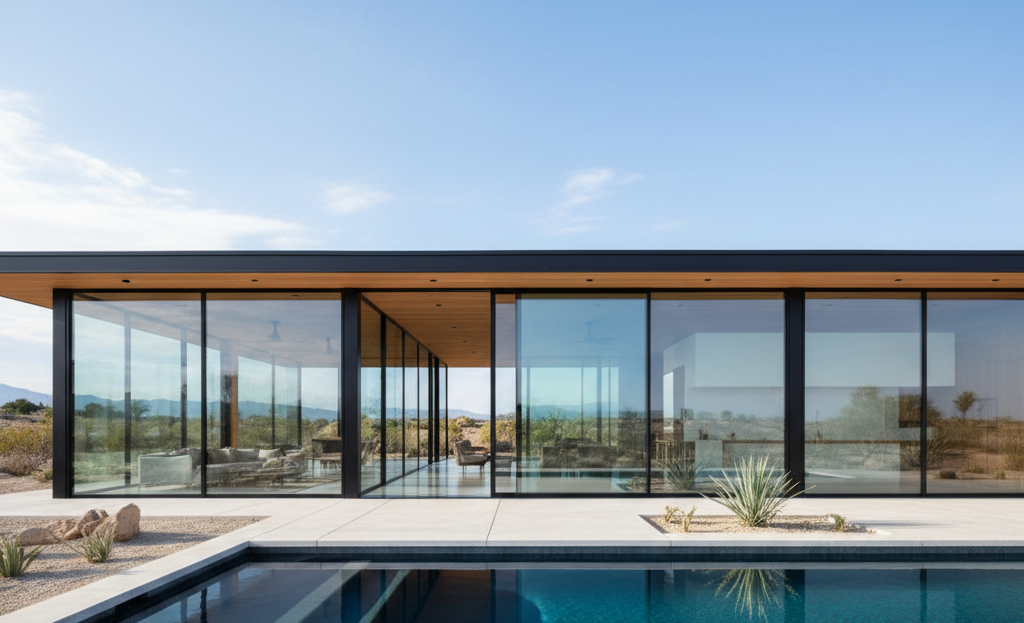 Case moderne: infissi minimal, grandi vetrate e luce naturale